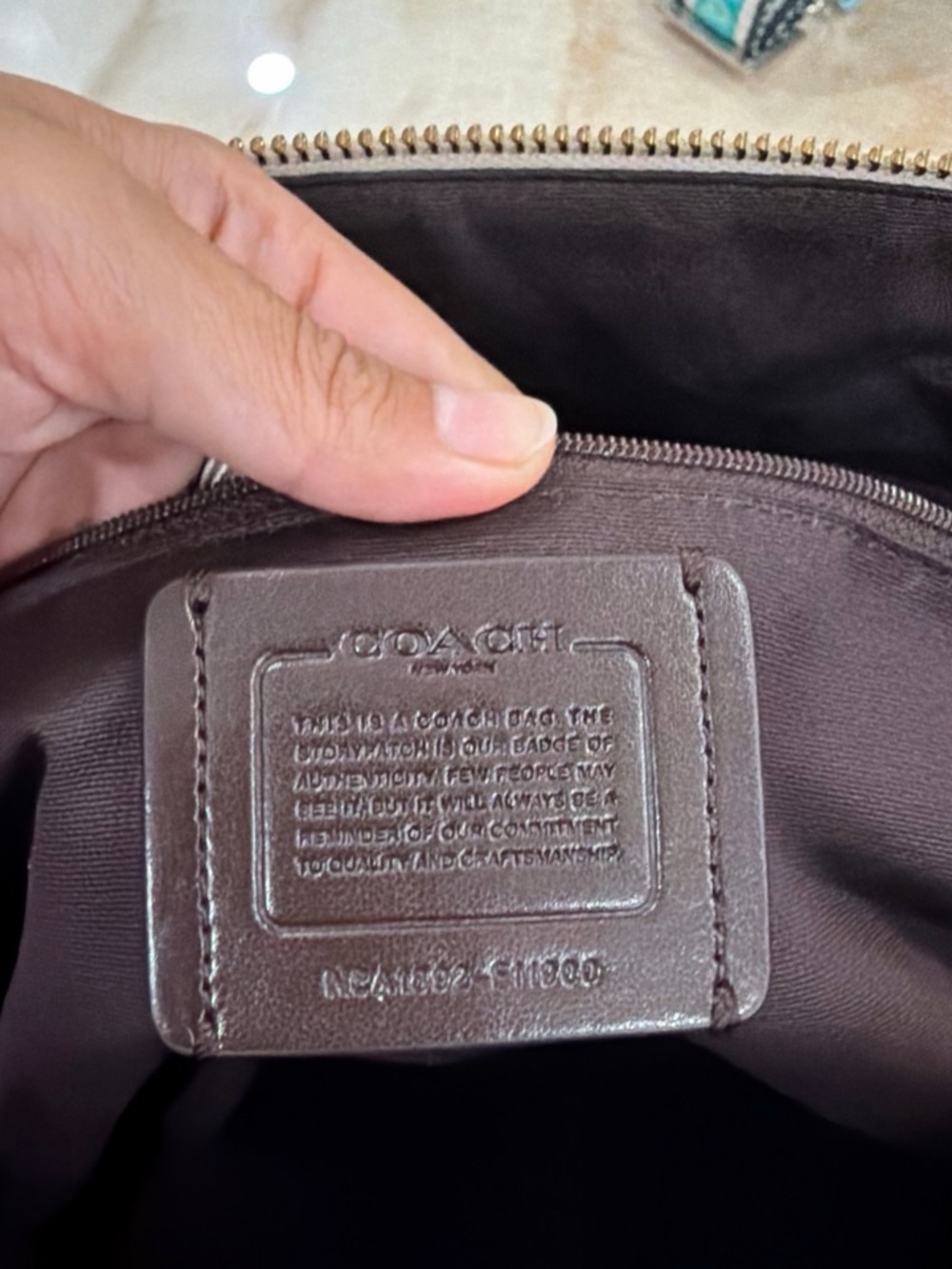 Coach White Leather Purse
